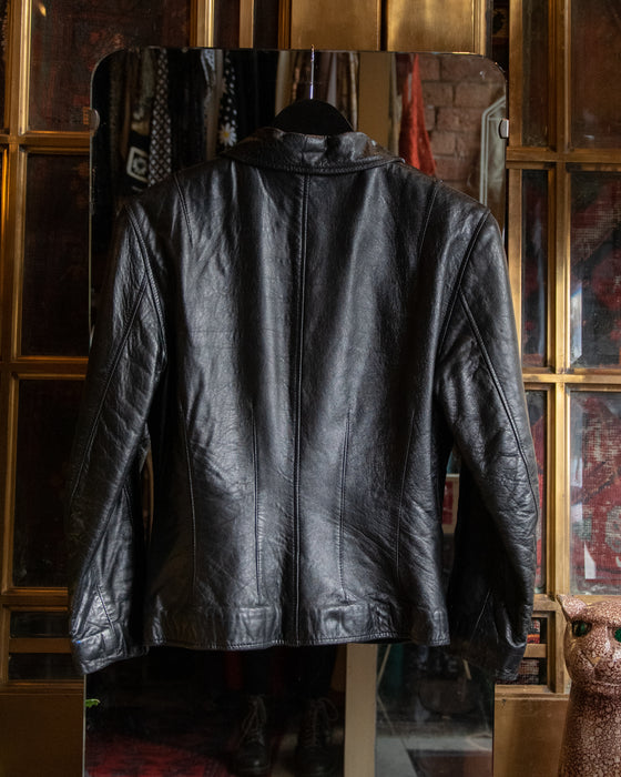 Vintage Black Bisonte Leather Jacket