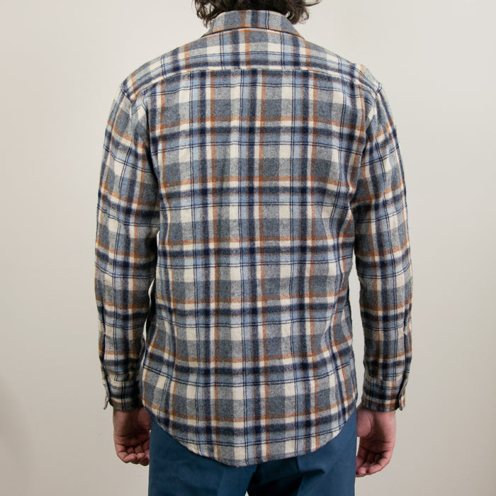 Vintage Blue Check Wool Shirt