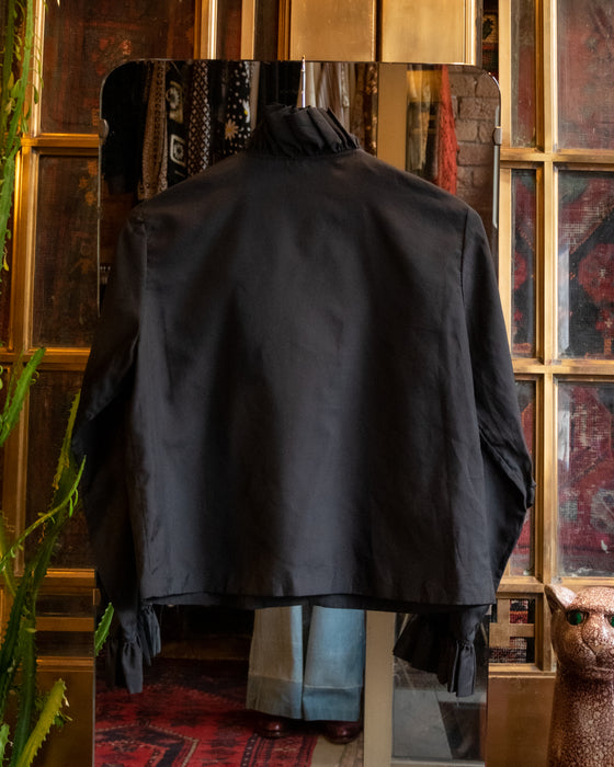 Vintage Lee Mar Black Frill Blouse