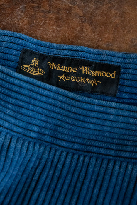 Authentic Vivienne Westwood Blue Cord Skirt