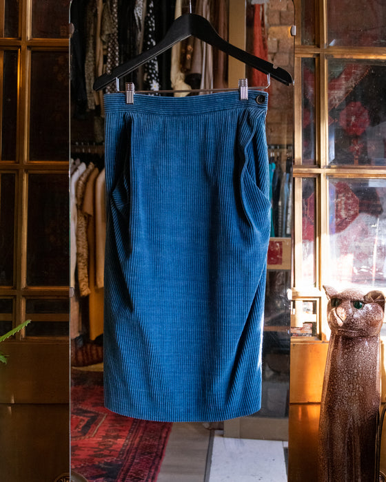 Authentic Vivienne Westwood Blue Cord Skirt