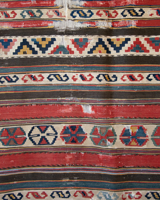 Vintage Afghan Kilim Rug 176x88