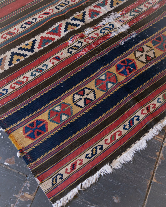 Vintage Afghan Kilim Rug 176x88