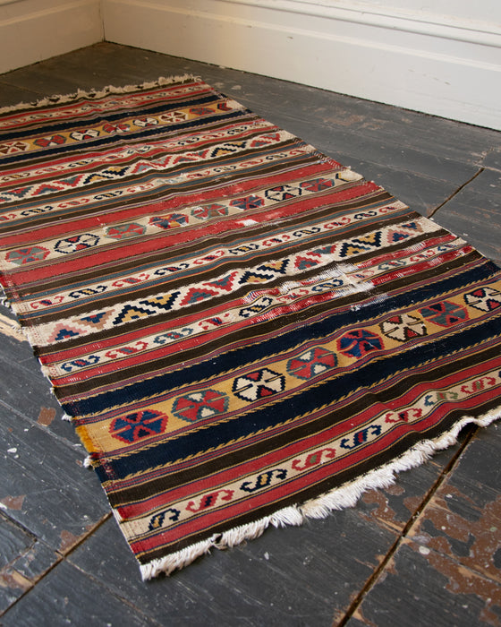 Vintage Afghan Kilim Rug 176x88