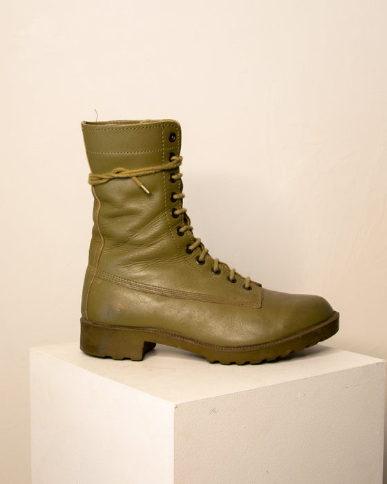 Vintage Khaki Army Combat Boots 10M