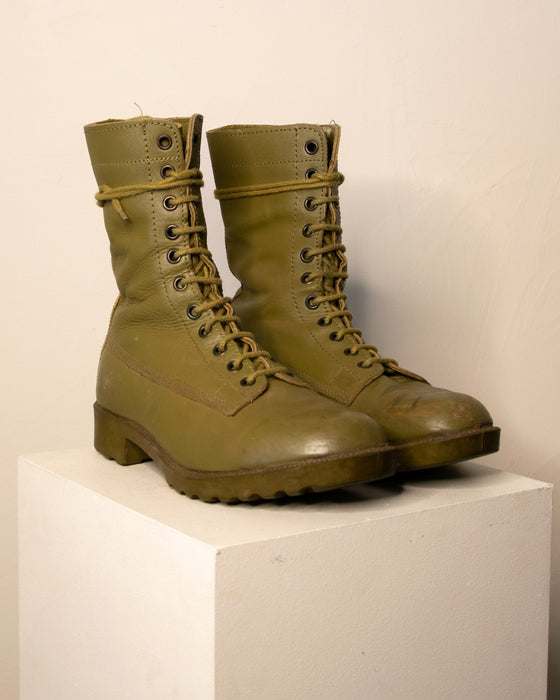 Vintage Khaki Army Combat Boots 10M