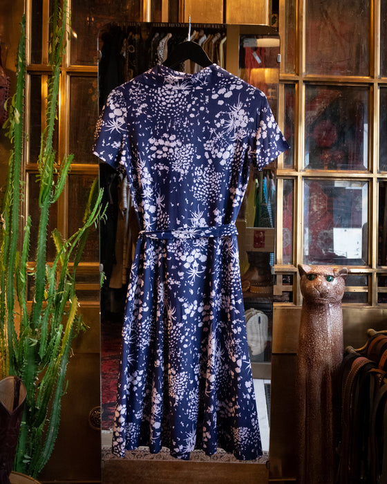 70s Vintage Finlaw Navy Day Dress