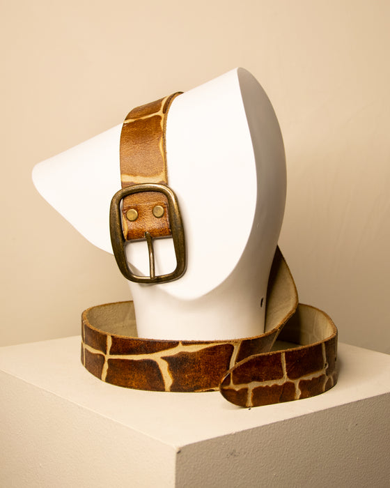 Vintage Crocodile Leather Belt