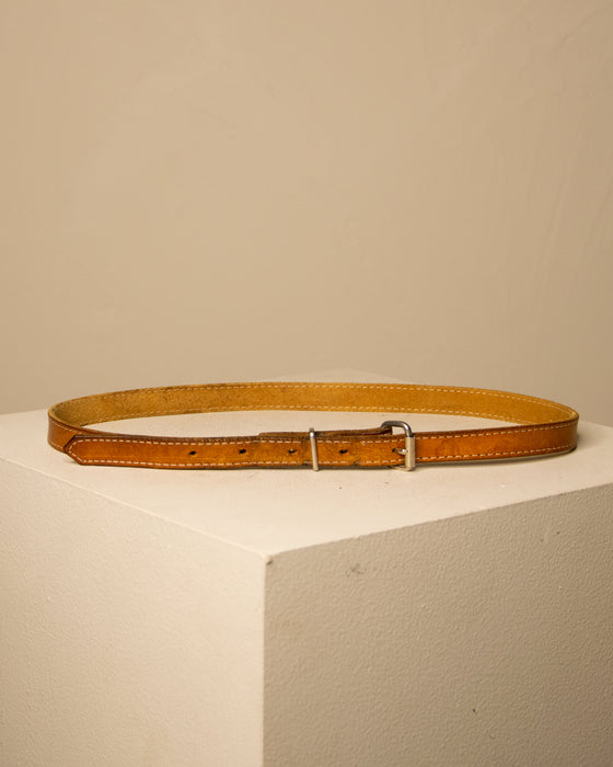 Super Thin Tan Leather Belt