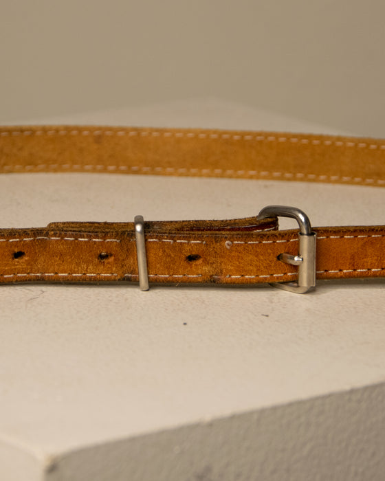 Super Thin Tan Leather Belt