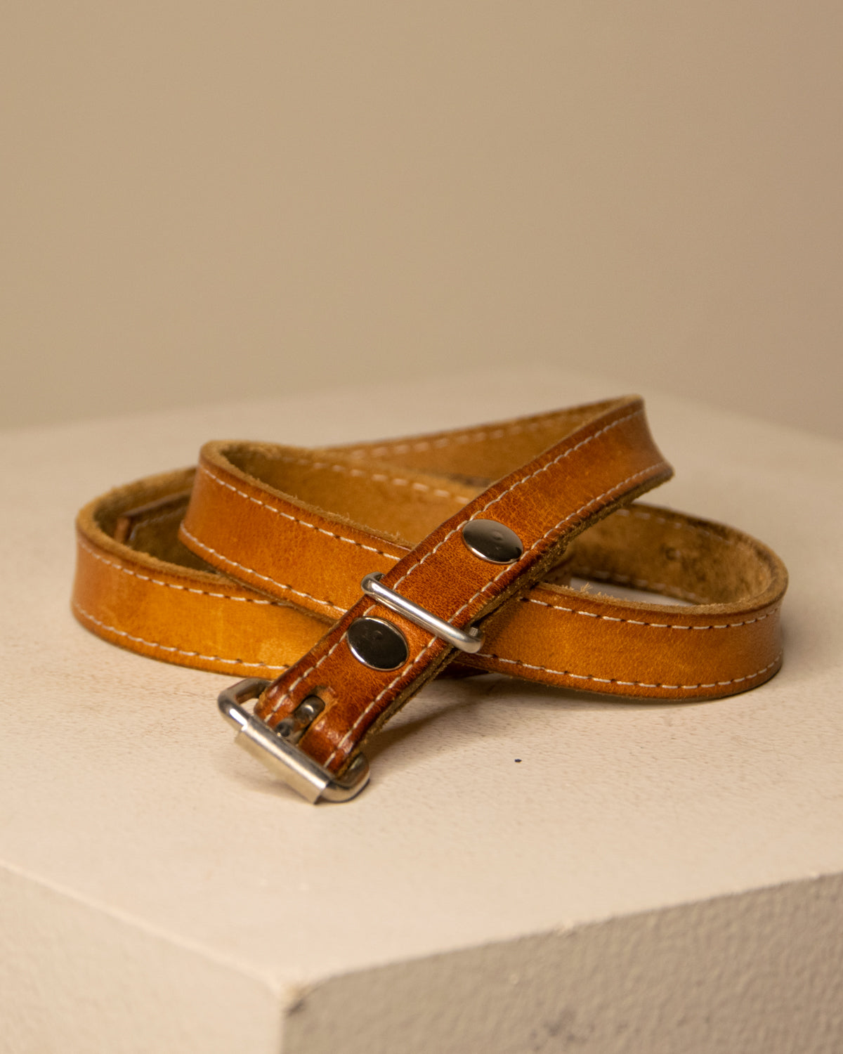 Super Thin Tan Leather Belt