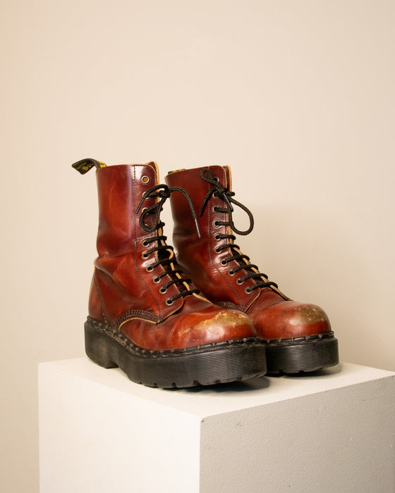 Rare 90s Steel Cap Platform Docs UK6