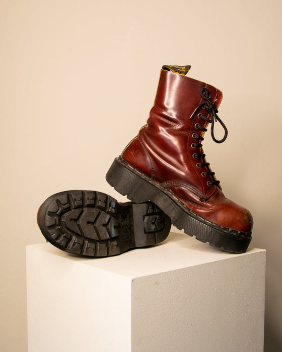 Rare 90s Steel Cap Platform Docs UK6
