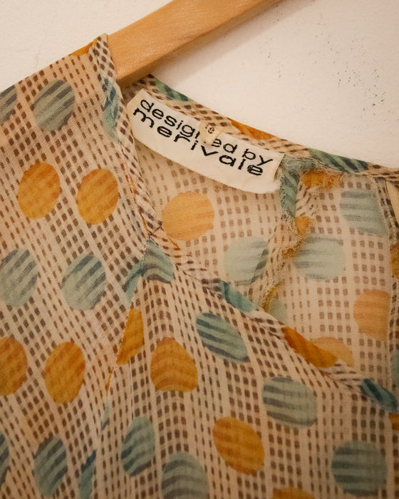 RARE Original 70s Merivale Maxi Dress