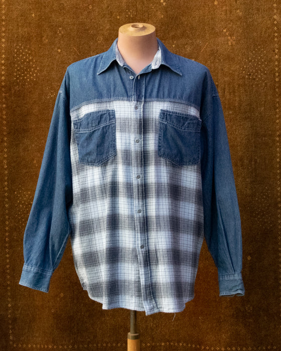 Vintage Denim Flannel Combo Shirt