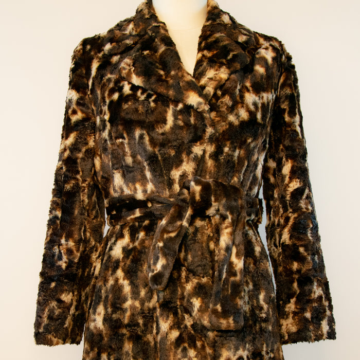 Vintage Leopard Print Trench Coat