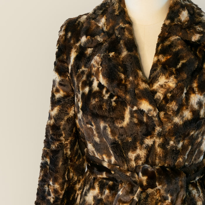 Vintage Leopard Print Trench Coat