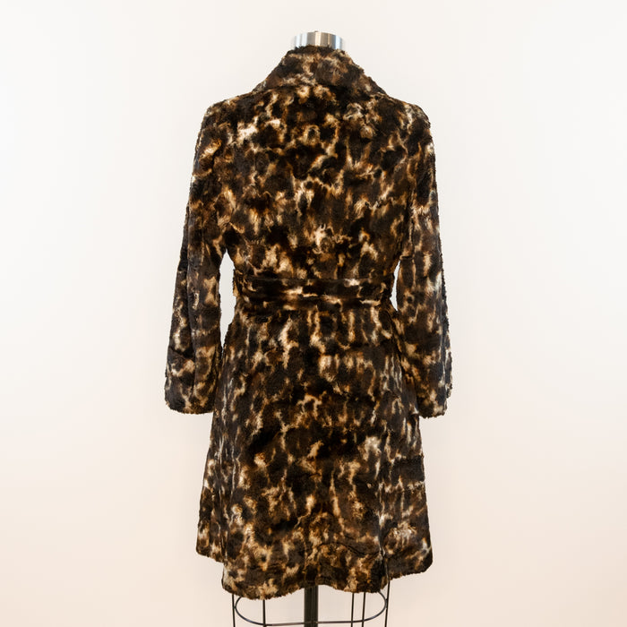 Vintage Leopard Print Trench Coat