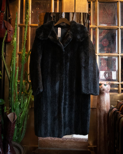 Vintage Faux Fur Black Coat