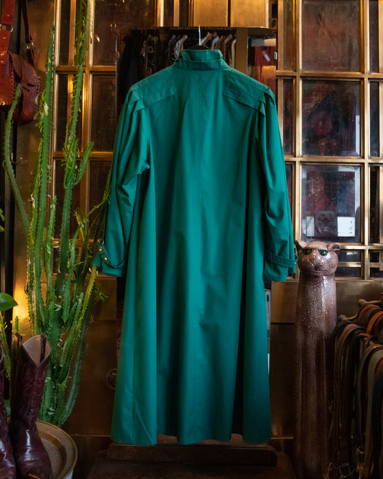 Vintage Green Wool Blend Trench Coat