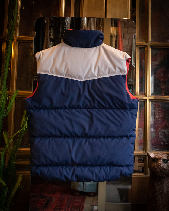 Retro Sleeveless Feather Puffer Jacket