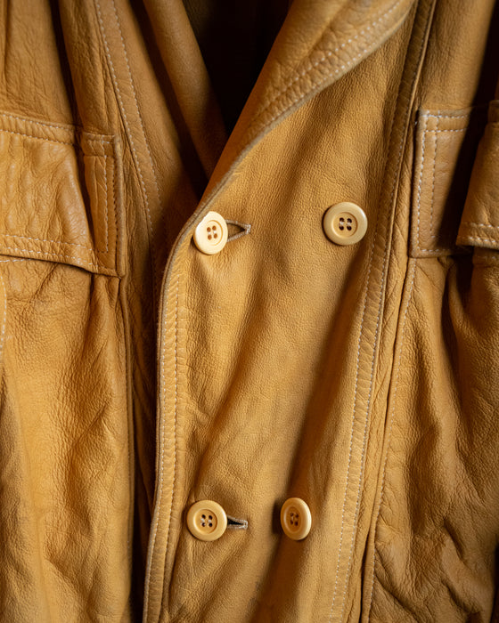 Vintage Mustard CUGGI Leather Jacket