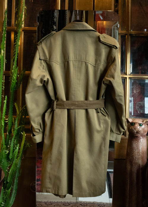 Vintage Army Green Trench Coat