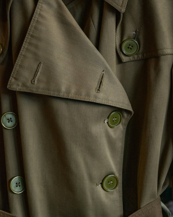 Vintage Army Green Trench Coat