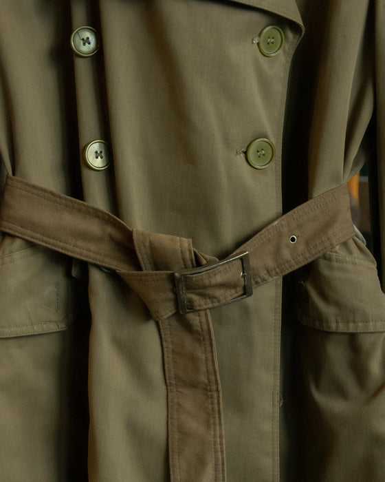 Vintage Army Green Trench Coat
