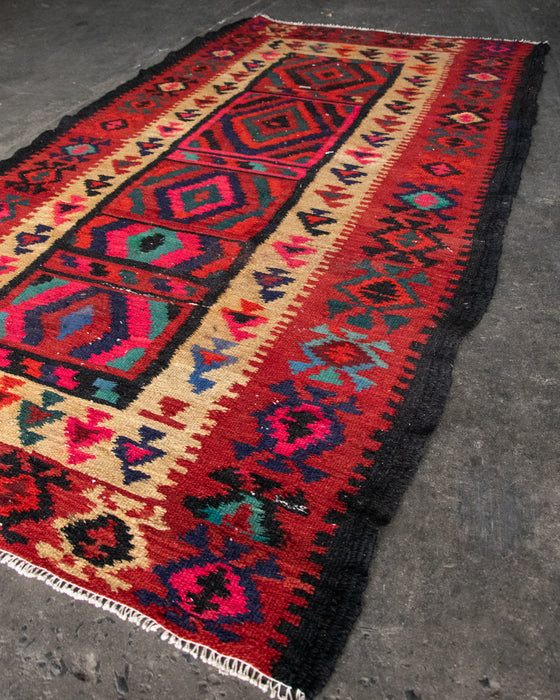 Handmade Moroccan Kilim Rug 240x126cm