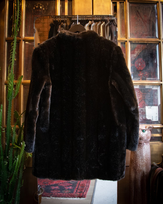 Vintage Tissavel France Faux Fur Coat