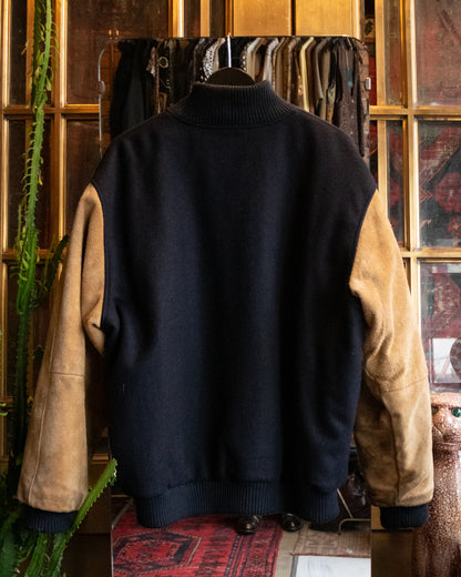 Vintage Wool Suede Bomber Jacket Aus Made