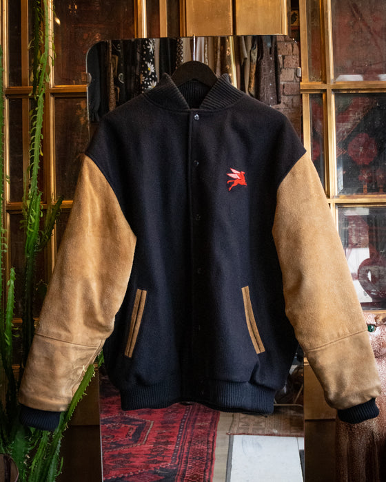 Vintage Wool Suede Bomber Jacket Aus Made