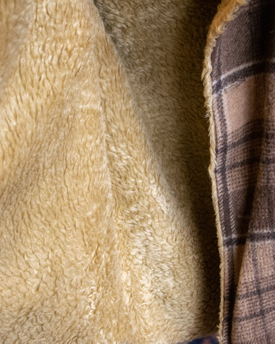 Vintage Brown Check Lumber Jacket
