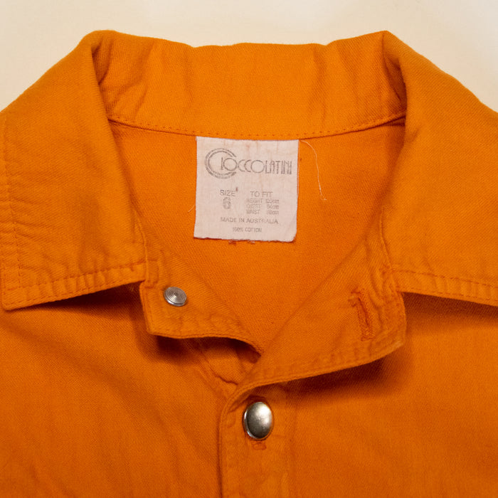Jnr. Vintage Orange Cotton Jacket (6)