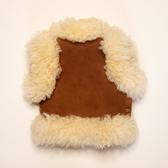 Jnr. Vintage Afghan Suede Shearling Vest 6