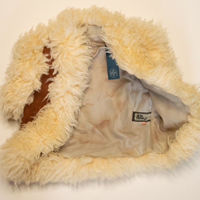 Jnr. Vintage Afghan Suede Shearling Vest 6
