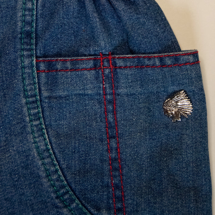 Jnr. Vintage Denim Pony Overalls w Zip (18M)