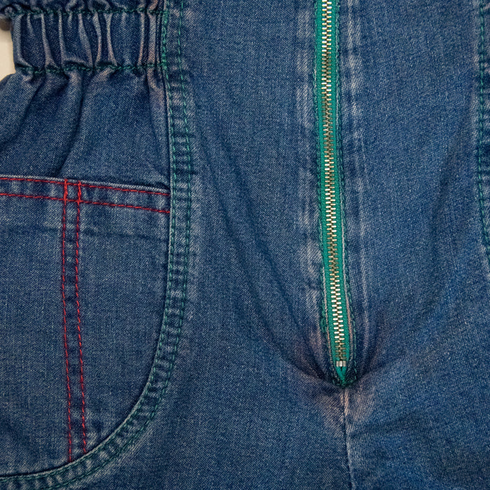 Jnr. Vintage Denim Pony Overalls w Zip (18M)