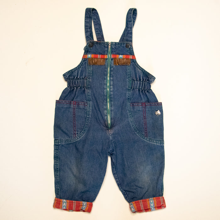 Jnr. Vintage Denim Pony Overalls w Zip (18M)