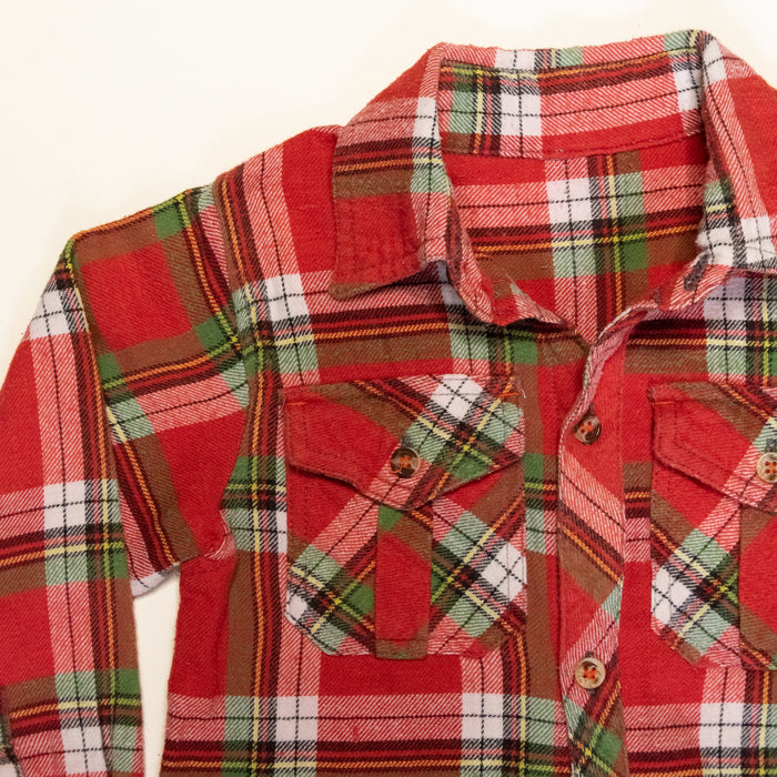 Jnr. Vintage Red Check Flannel Shirt (2Y)