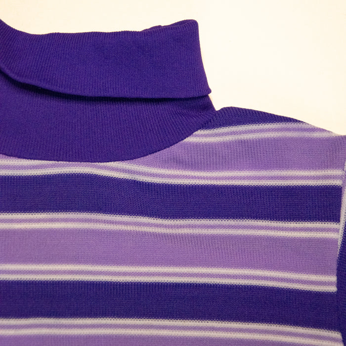 Jnr. Retro Purple Stripe Skivvie (2Y)