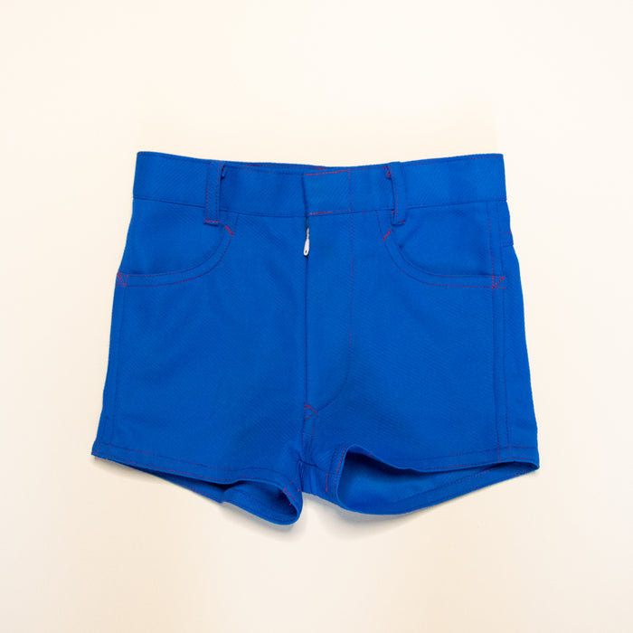 Jnr. Vintage Blue High Waisted Shorts (2Y)