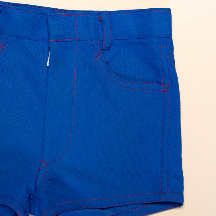 Jnr. Vintage Blue High Waisted Shorts (2Y)