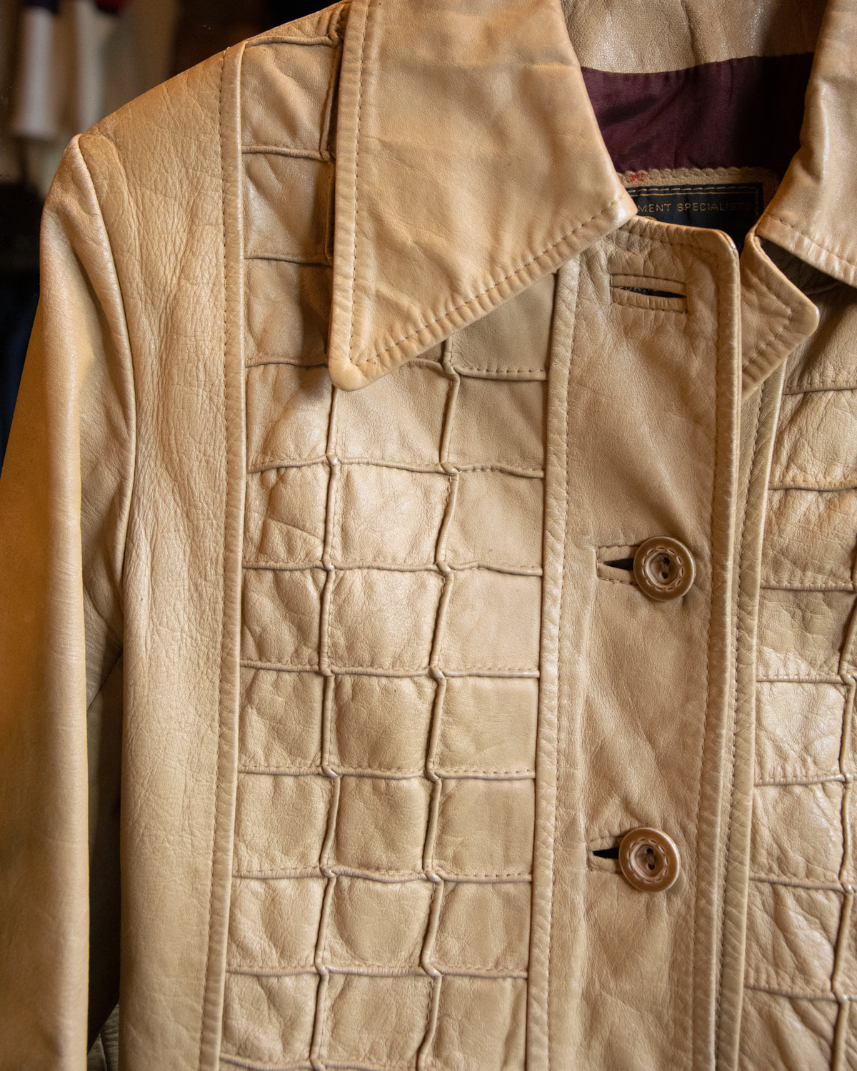 Vintage 70s Radman Beige Leather Jacket