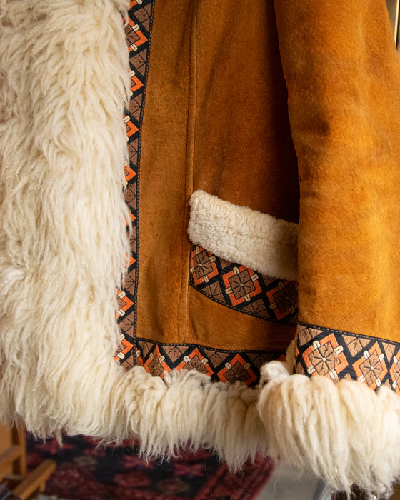 Vintage Tan Suede Penny Lane Coat