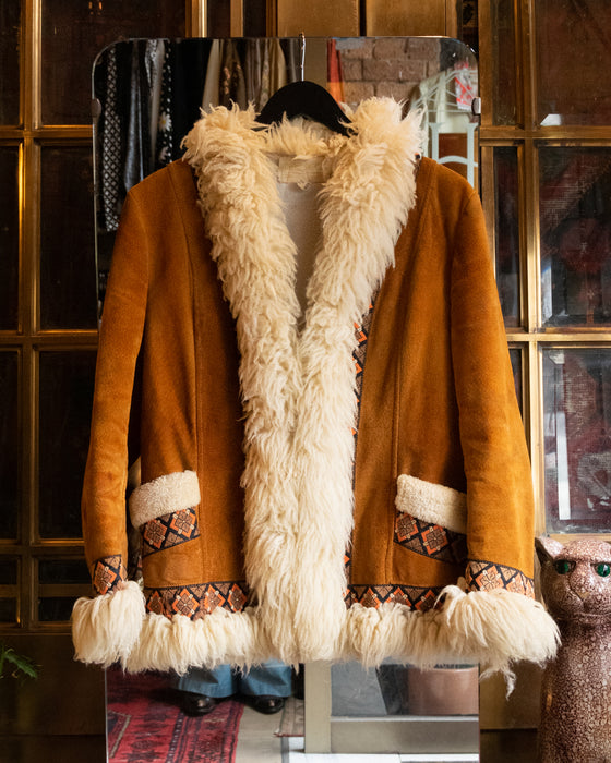 Vintage Tan Suede Penny Lane Coat