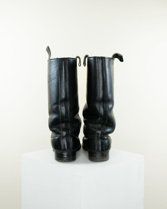 Vintage Fleece Lined Motorcycle Boots (9W)