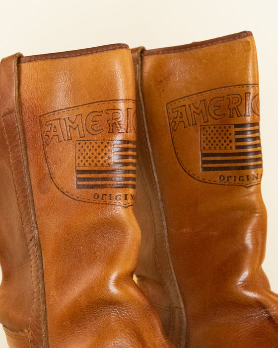 Vintage American Original Tan Leather Boots