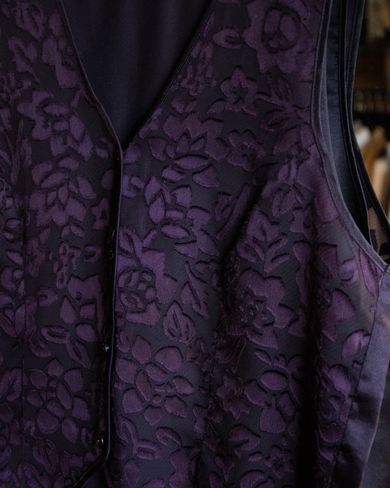 Vintage Devore Purple Waistcoat
